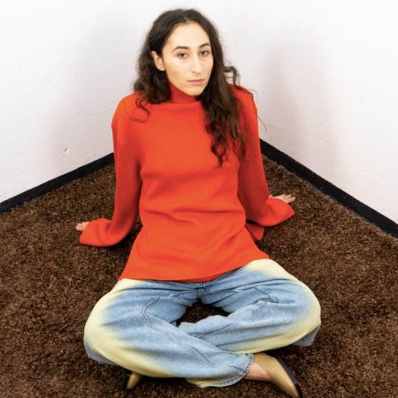 Studio Nicholson Ettore Knit Sweater in Japan Red - Picture 6 of 14